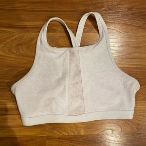 High Neck White Lorna Jane Sports Bra size small
